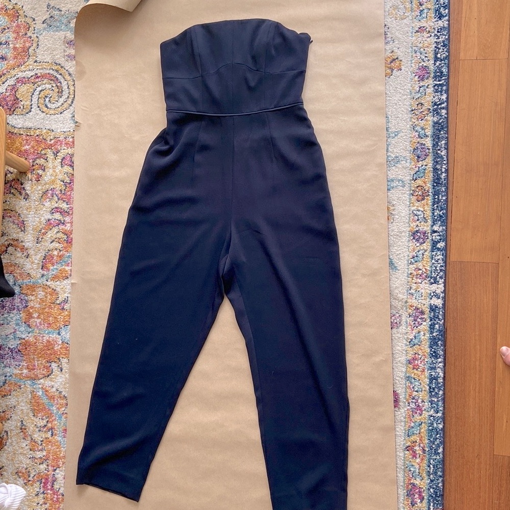 Reiss Navy Silk Jumpsuit, size 4